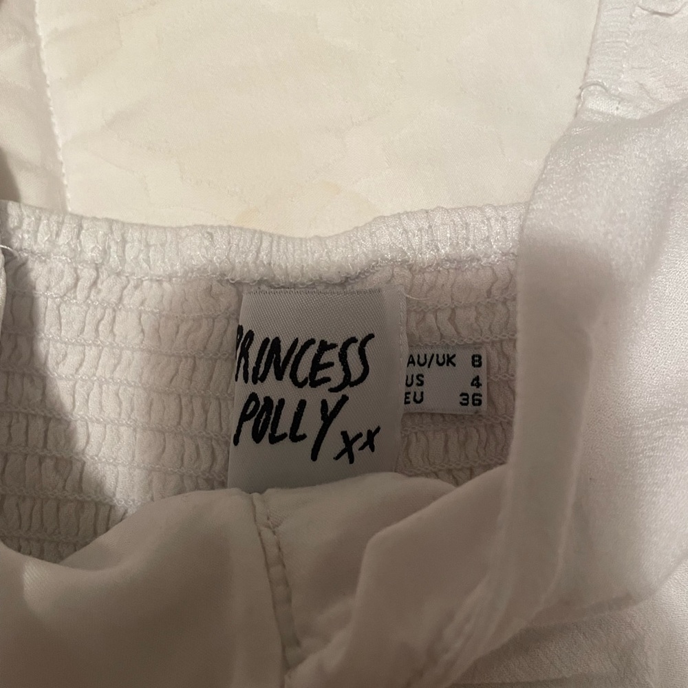 Princess Polly white crop top